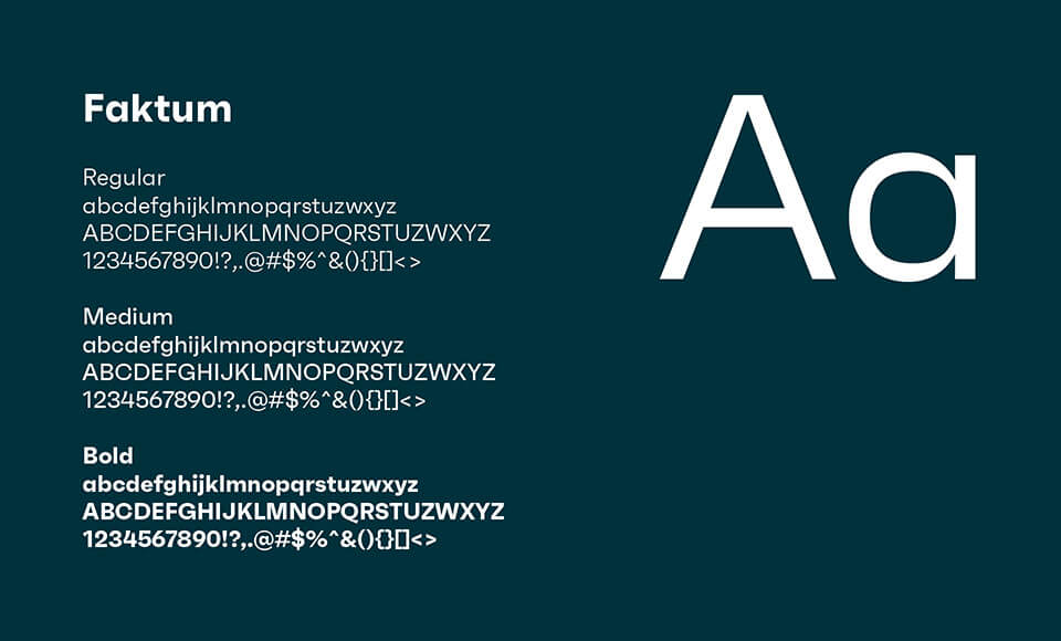 Faktum font typeface